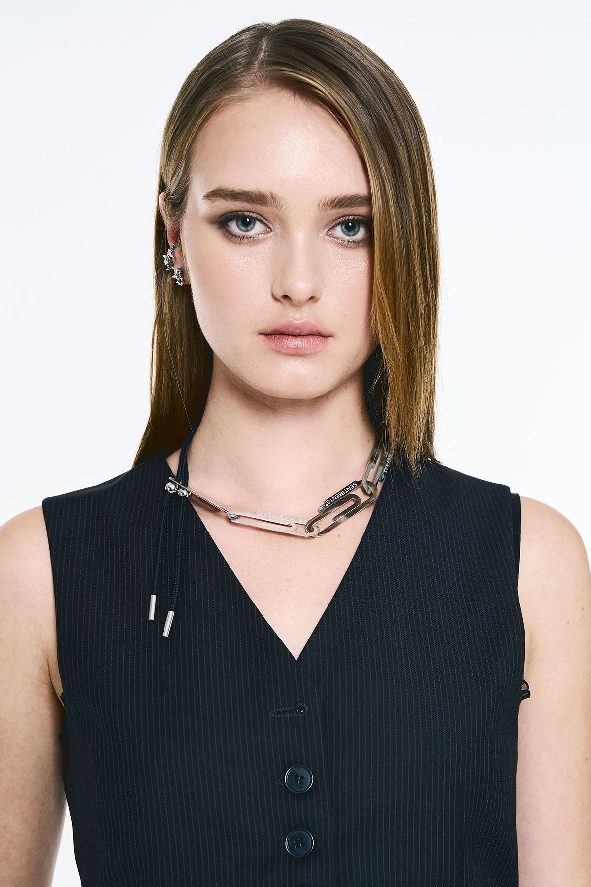 센티멍(SENTIMENTS) NO.584 [SILVER] CLIP LAYERED NECKLACE