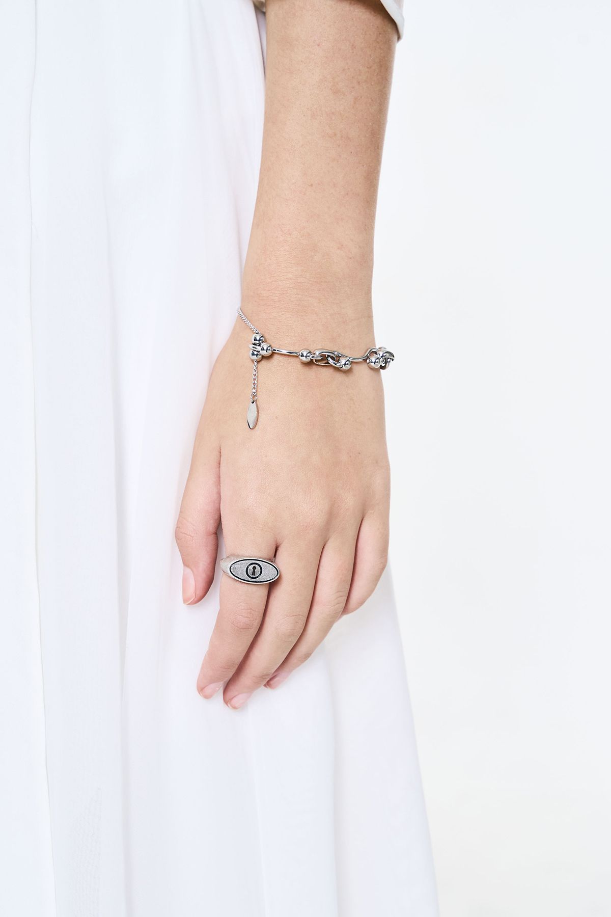 센티멍(SENTIMENTS) NO.600 [SILVER] TWO HOLD BALL BRACELET
