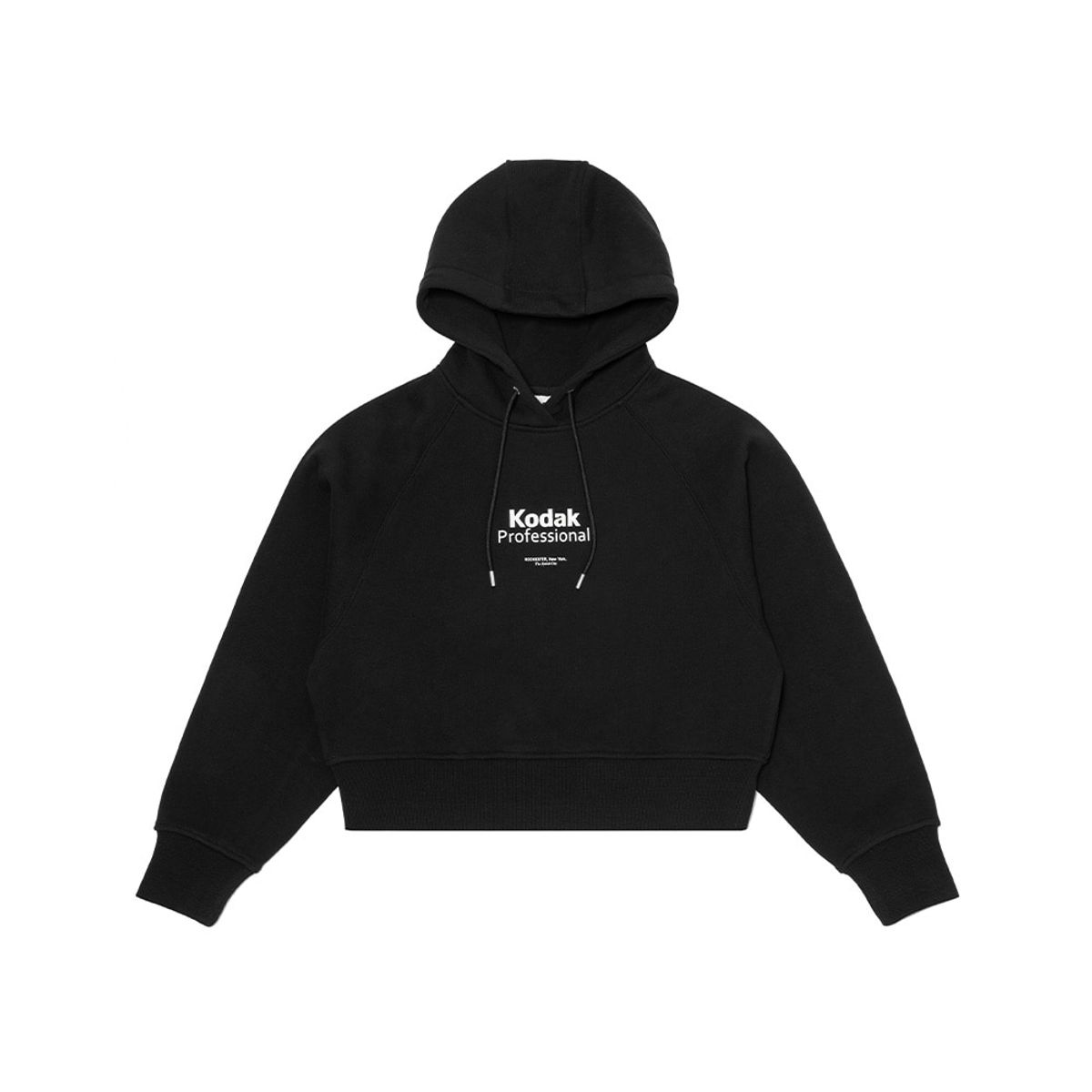 코닥(KODAK) 메일러 그래픽 후드티셔츠 우먼 BLACK