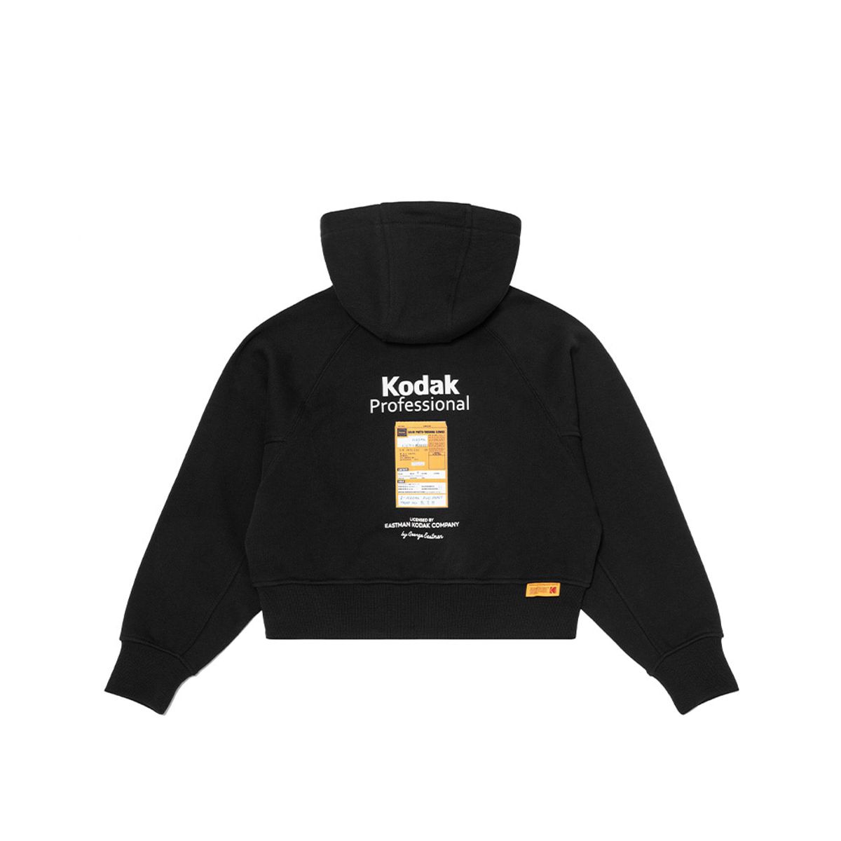 코닥(KODAK) 메일러 그래픽 후드티셔츠 우먼 BLACK