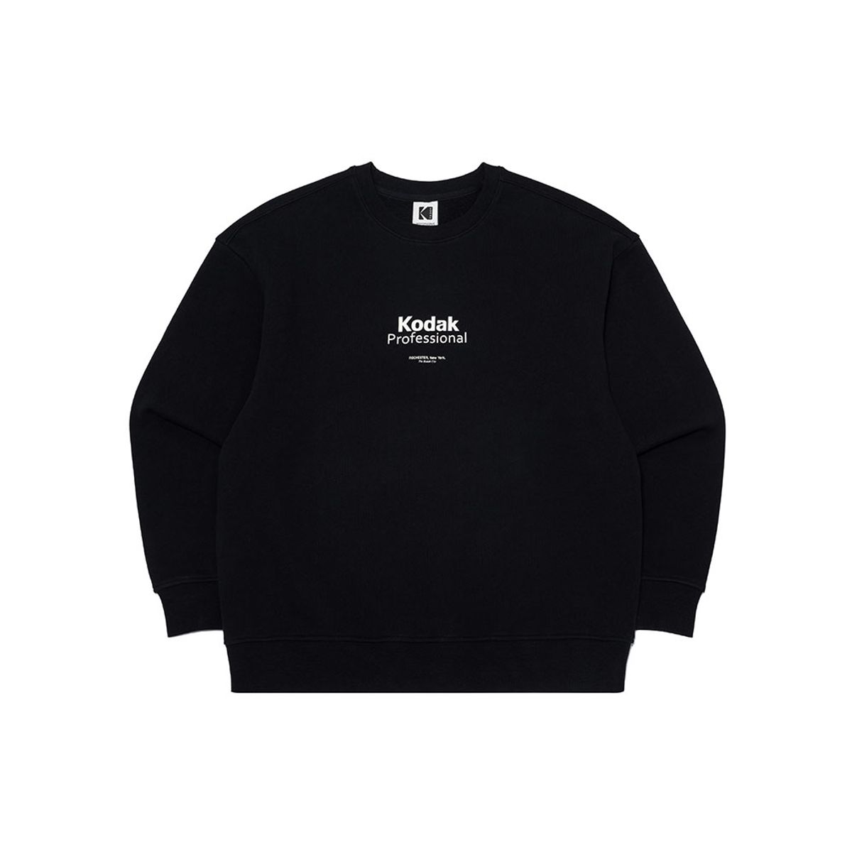 코닥(KODAK) 메일러 그래픽 맨투맨 BLACK