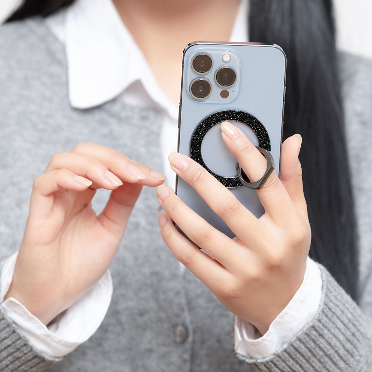 아이링(IRING) 억스 아이링 글램 맥세이프 그립 글리터 톡홀더 휴대폰 거치대