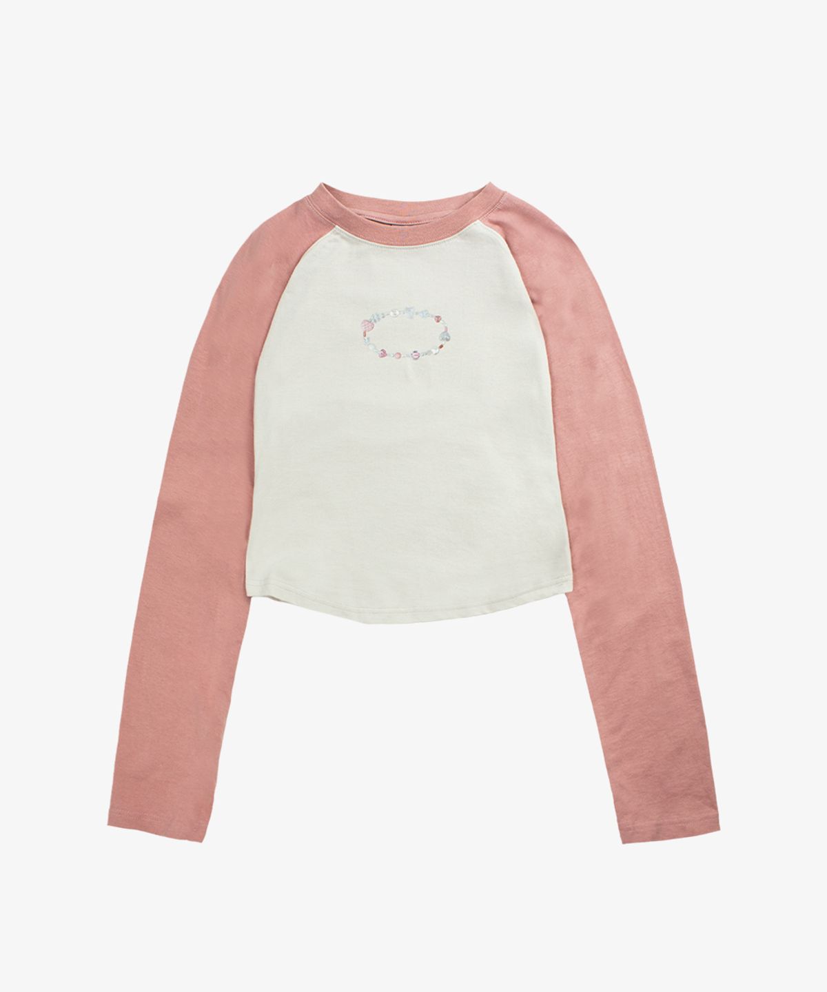 보나츠 팔레트(BONATSPALETTE) BP 비즈 래글런 크롭 롱 슬리브_2COLOR