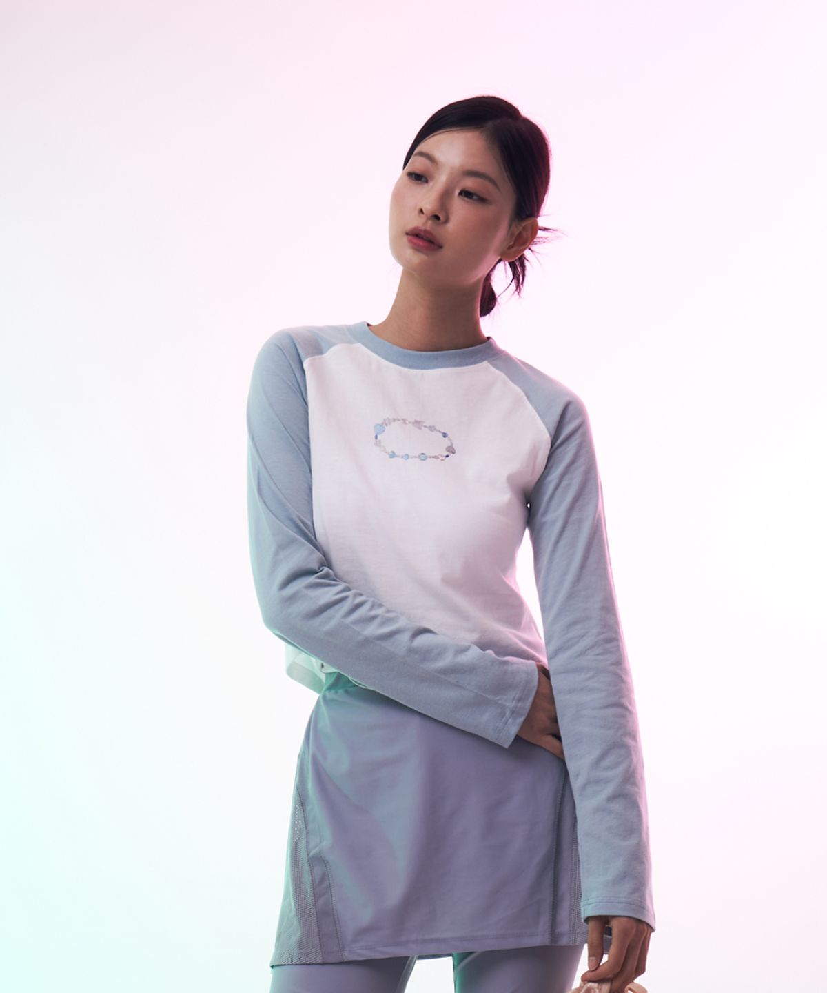 보나츠 팔레트(BONATSPALETTE) BP 비즈 래글런 크롭 롱 슬리브_2COLOR