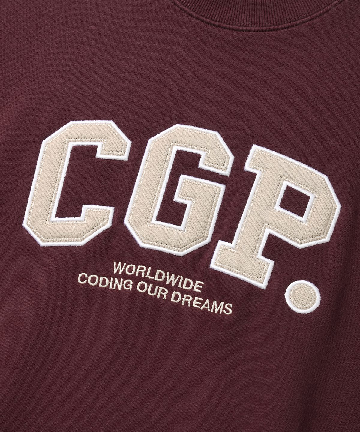 코드그라피(CGP) CGP 아치 로고 맨투맨_버건디