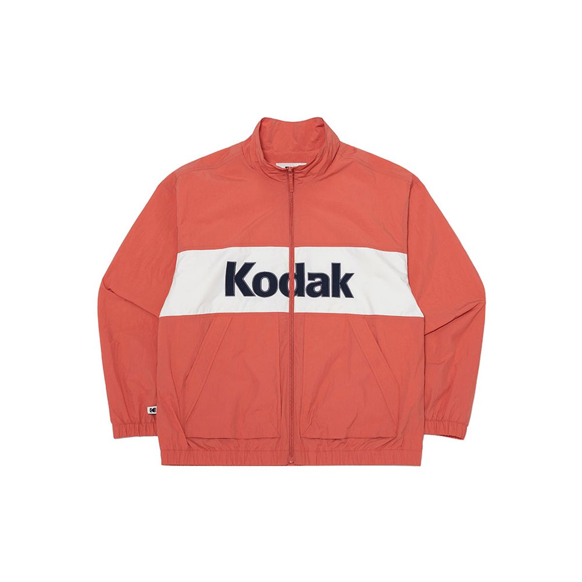 코닥(KODAK) 컬러블럭 우븐 빅로고 안감 자켓 ORANGE