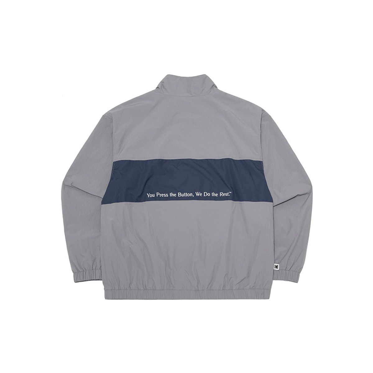 코닥(KODAK) 컬러블럭 우븐 빅로고 안감 자켓 GREY