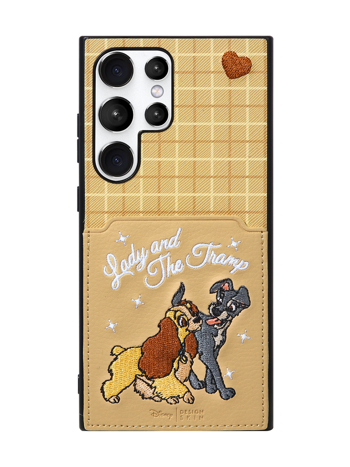 디자인스킨(DESIGNSKIN) [디즈니] 갤럭시S25/플러스/울트라 자수 포켓 케이스_캣츠앤독스