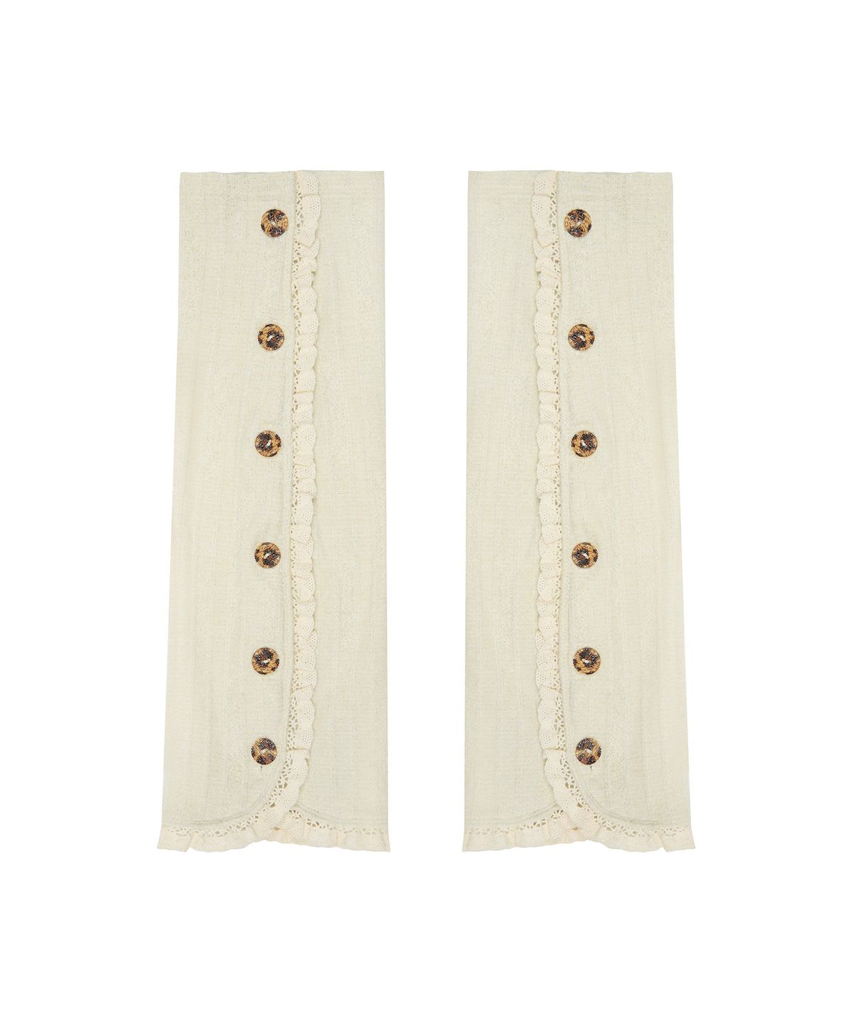 라티젠(LARTIGENT) L15 BUTTON LACE LEG WARMER (CREAM)