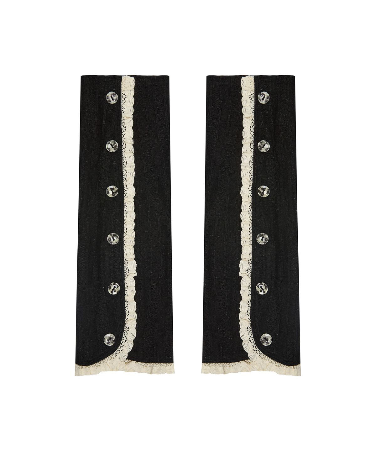 라티젠(LARTIGENT) L15 BUTTON LACE LEG WARMER (BLACK)