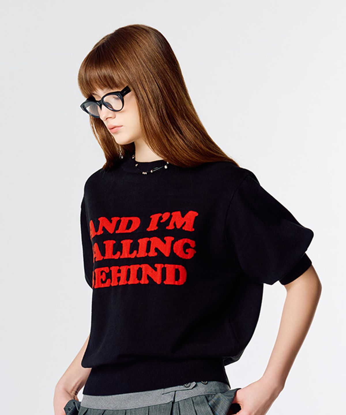 라티젠(LARTIGENT) L15 LETTERING KNIT(BLACK)