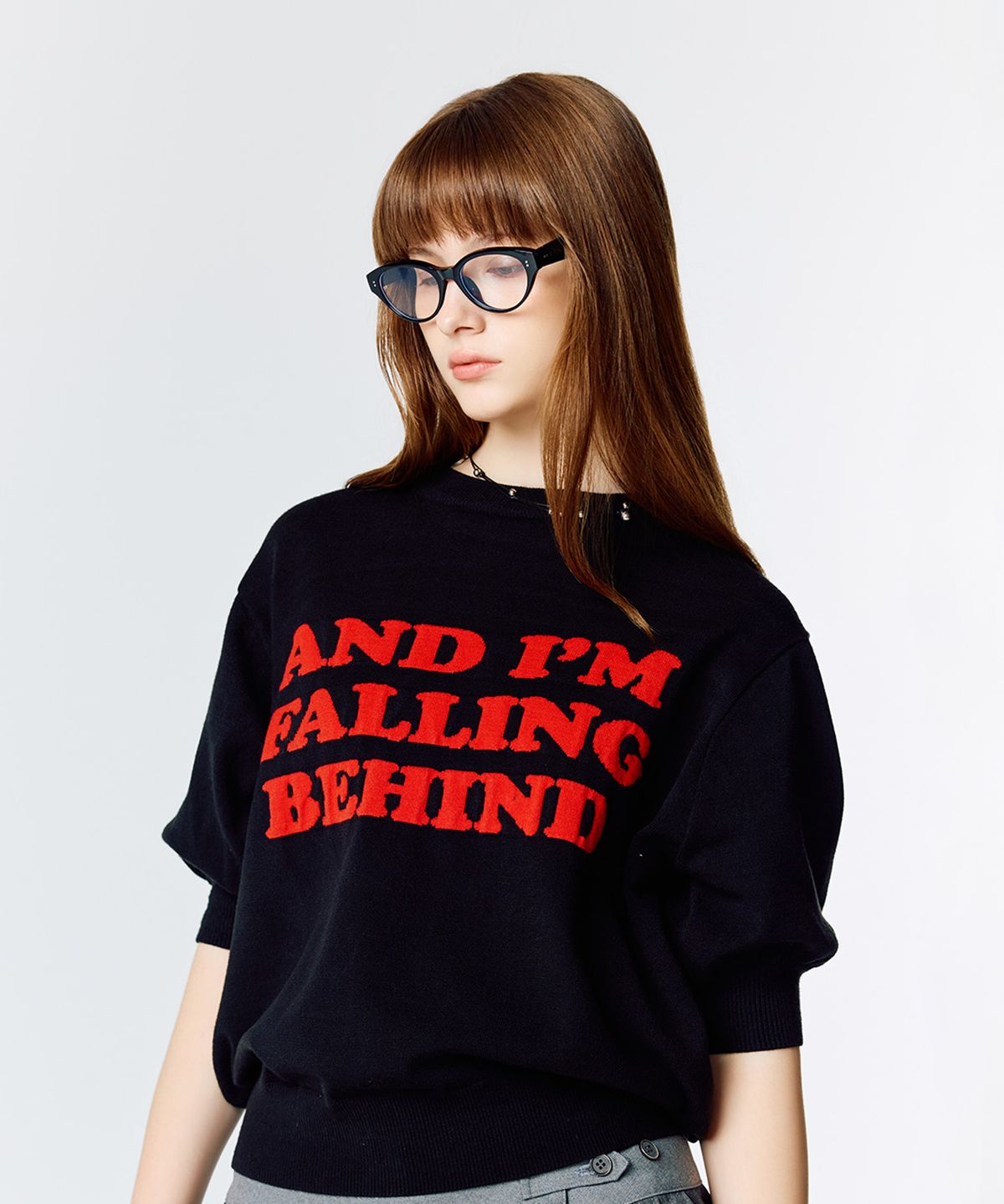 라티젠(LARTIGENT) L15 LETTERING KNIT(BLACK)