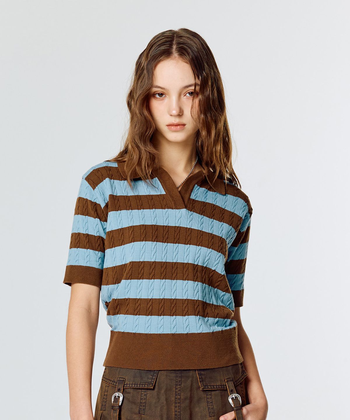 라티젠(LARTIGENT) L15 RUGBY KNIT(BROWN)