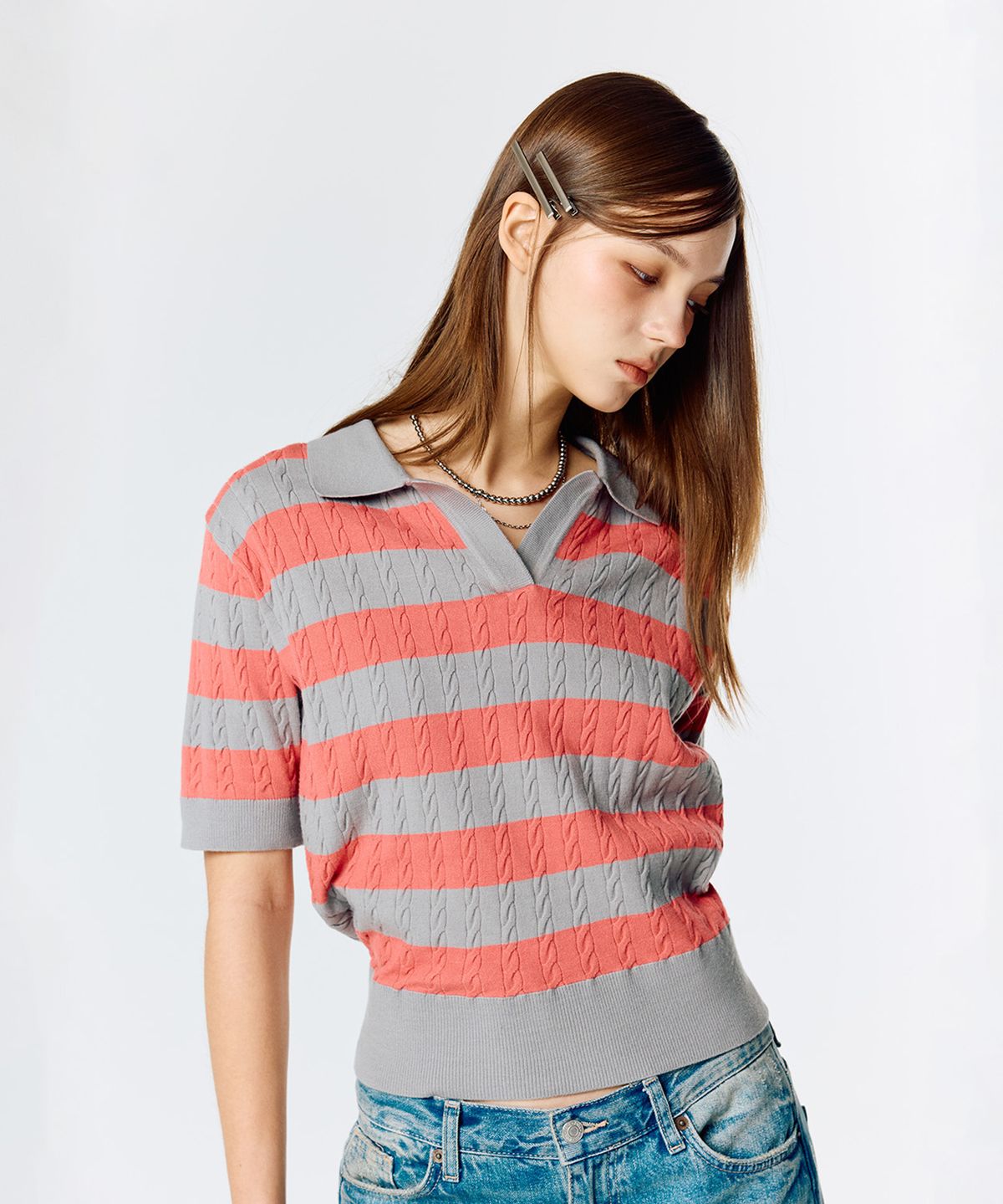 라티젠(LARTIGENT) L15 RUGBY KNIT(GRAY)