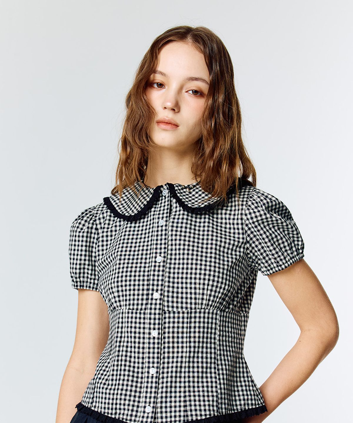 라티젠(LARTIGENT) L15 CHECK PUFF SHIRT(BLACK) - 사이즈 & 후기 | 무신사