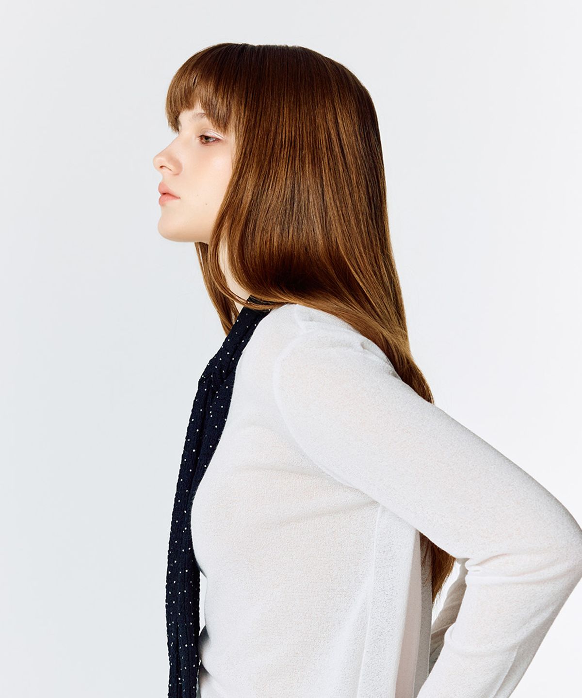 라티젠(LARTIGENT) L15 KNIT SLEEVE TEE(WHITE)