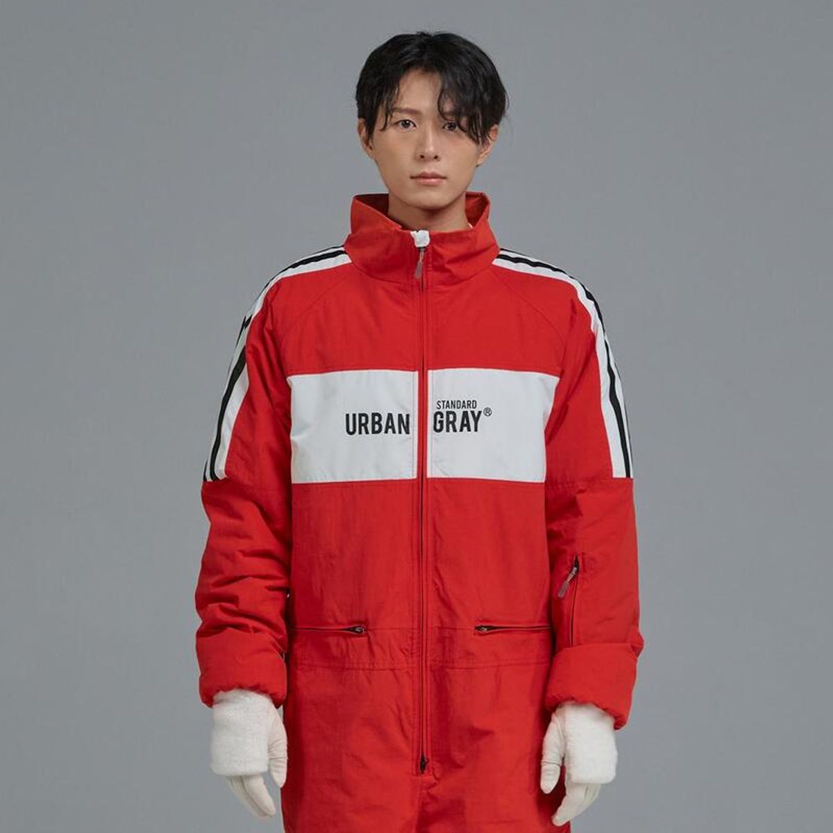 어반그레이(URBANGRAY) 보드복 커플 점프수트 ORANGE RED