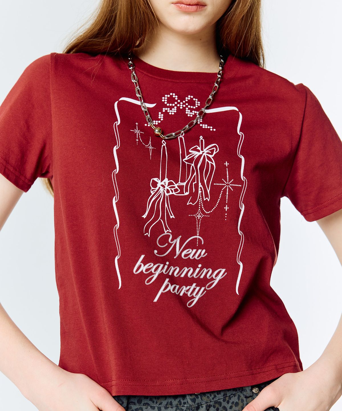 라티젠(LARTIGENT) L15 PARTY INVITATION T-SHIRT(WINE)