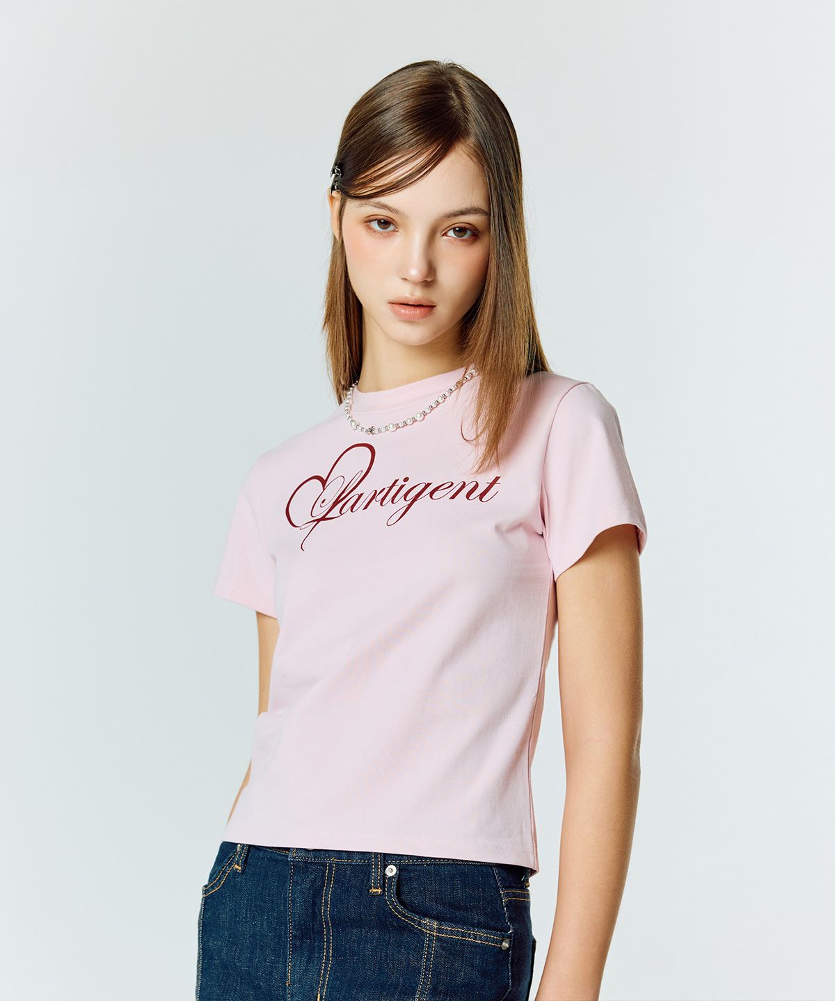 라티젠(LARTIGENT) L15 LOGO T-SHIRT(PINK)