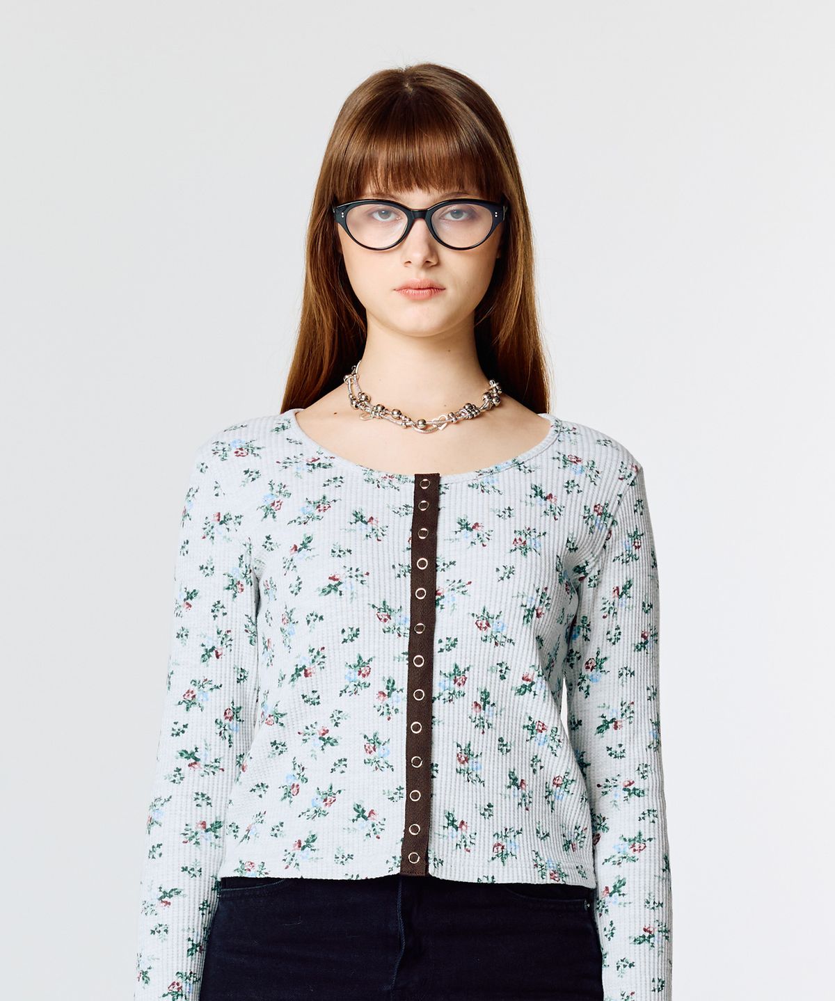 라티젠(LARTIGENT) L15 TAPE CARDIGAN(MELANGE)