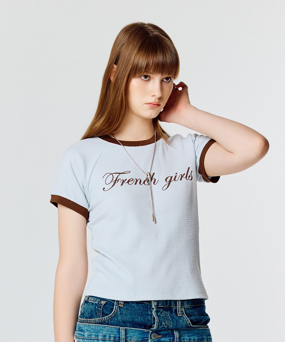 라티젠(LARTIGENT) L15 RINGER T-SHIRT(SKY BLUE)