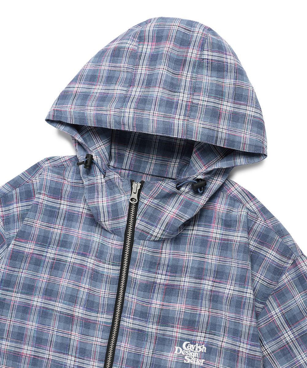 ◆25SS CAVISH HOODED CHECK WIND BREAKER/2色◆ MUSINSA | CAVISH HOODED CHECK WIND BREAKER BLUE(CV2FSUB962A)