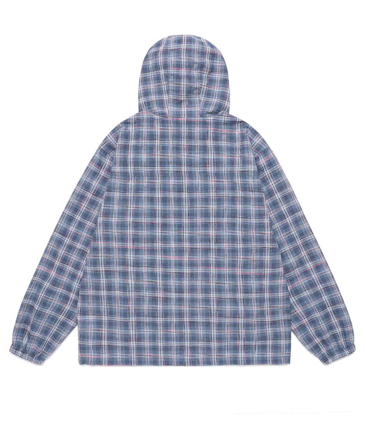 카비시(CAVISH) HOODED CHECK WIND BREAKER BLUE(CV2FSUB962A)