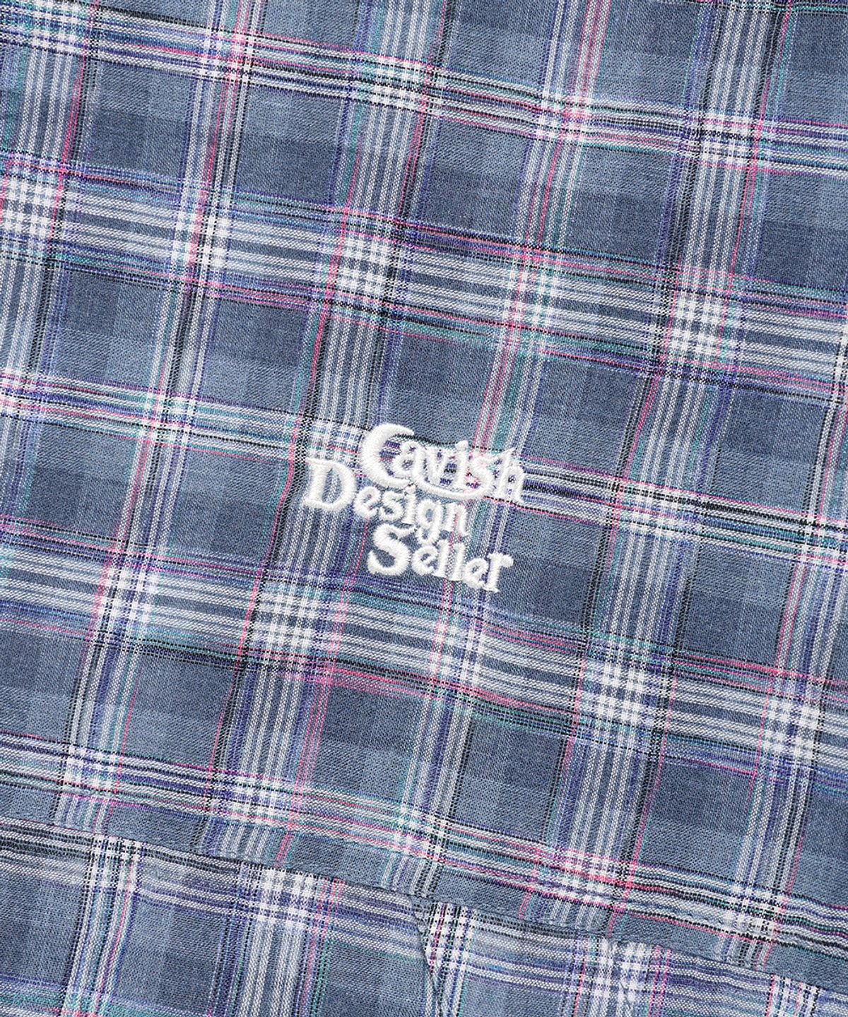 카비시(CAVISH) HOODED CHECK WIND BREAKER BLUE(CV2FSUB962A)