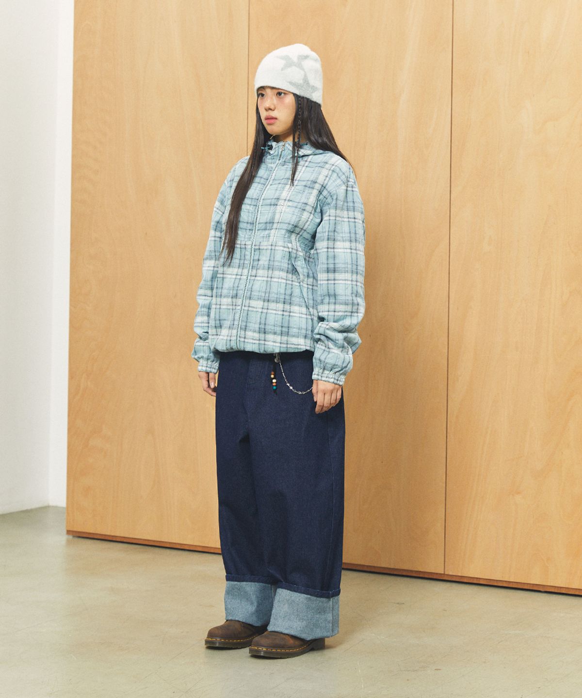 카비시(CAVISH) HOODED CHECK WIND BREAKER 6colors(CV2FSUB962A)