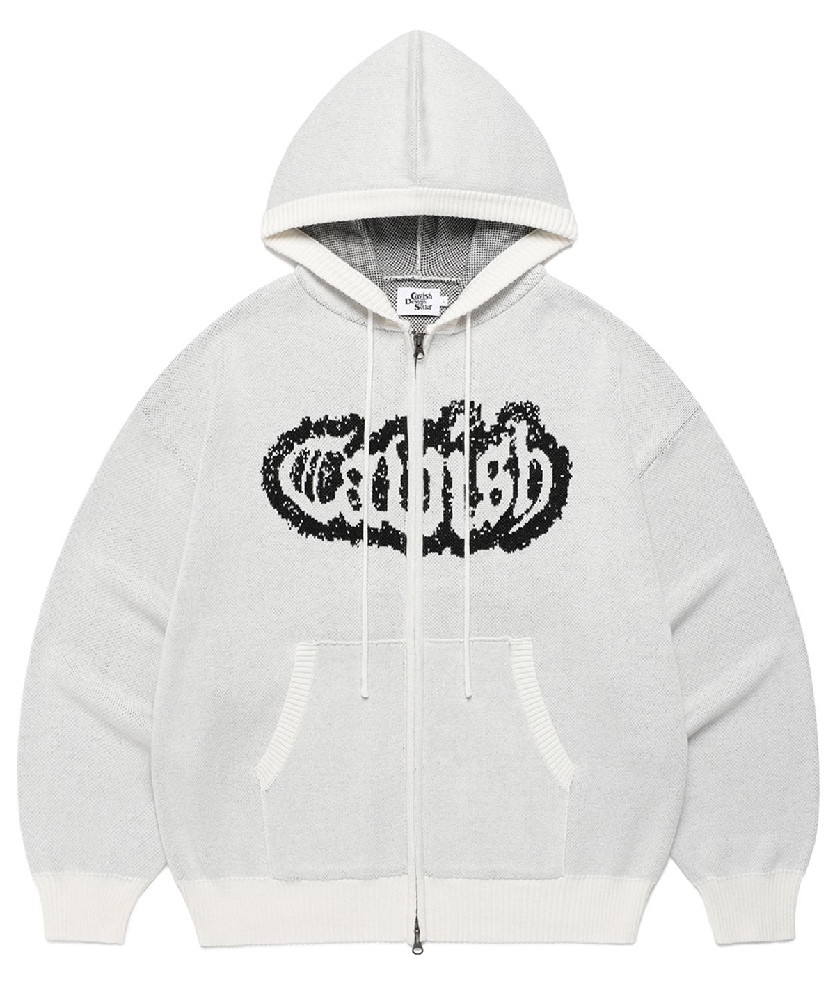 카비시(CAVISH) RUGGED KNIT ZIP UP HOODIE IVORY(CV2FSUK680A)