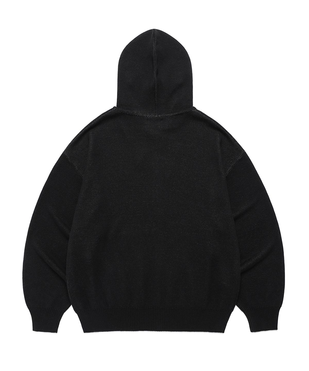 카비시(CAVISH) RUGGED KNIT ZIP UP HOODIE BLACK(CV2FSUK680A)