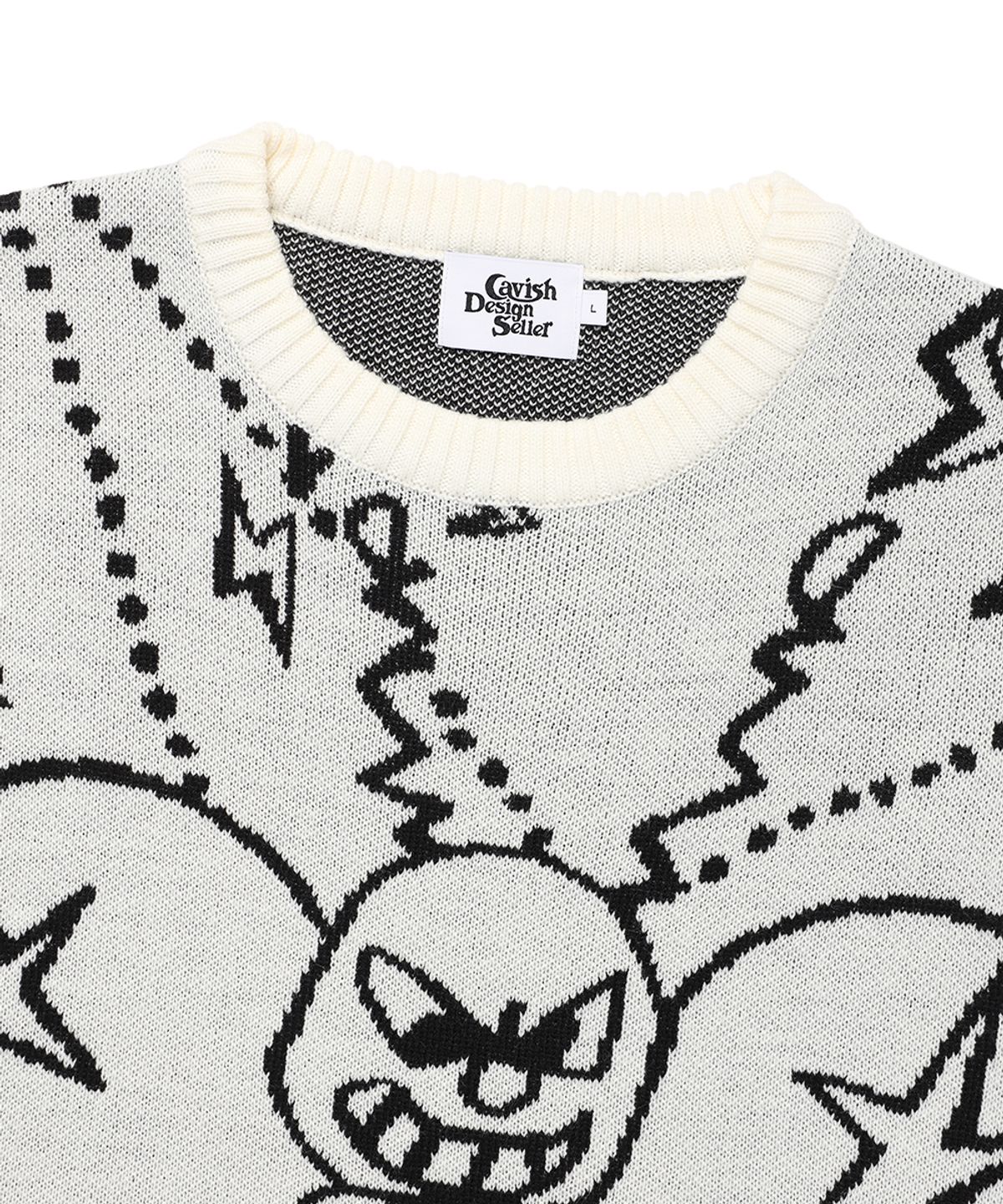 카비시(CAVISH) HONEY BEE KNIT SWEATER IVORY(CV2FSUK600A)