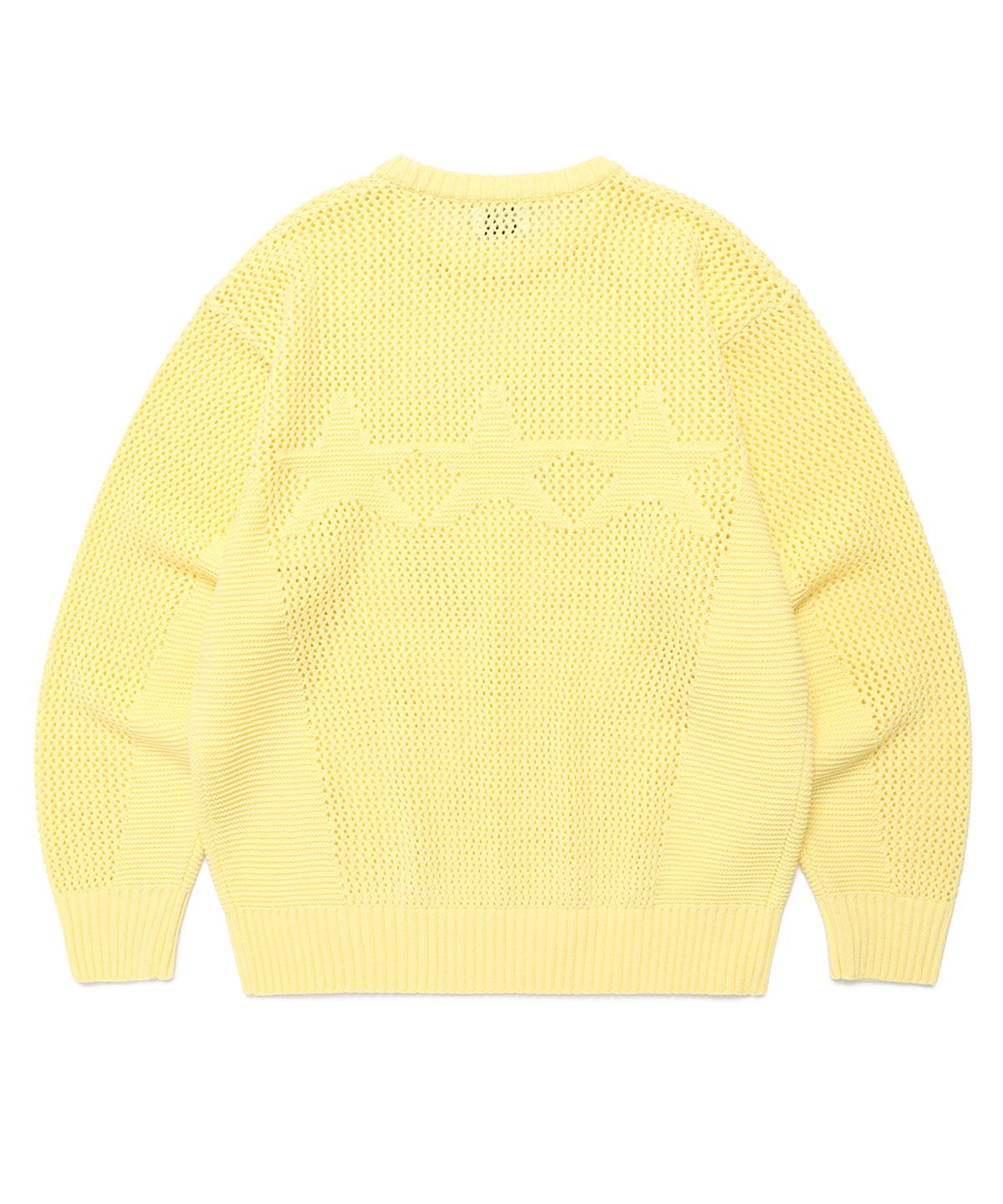 카비시(CAVISH) MESH STAR KNIT SWEATER YELLOW(CV2FSUK601A)