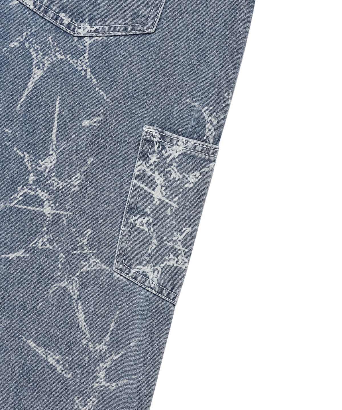 카비시(CAVISH) PRINTED CARPENTER DENIM PANTS BLUE(CV2FSUD110A)