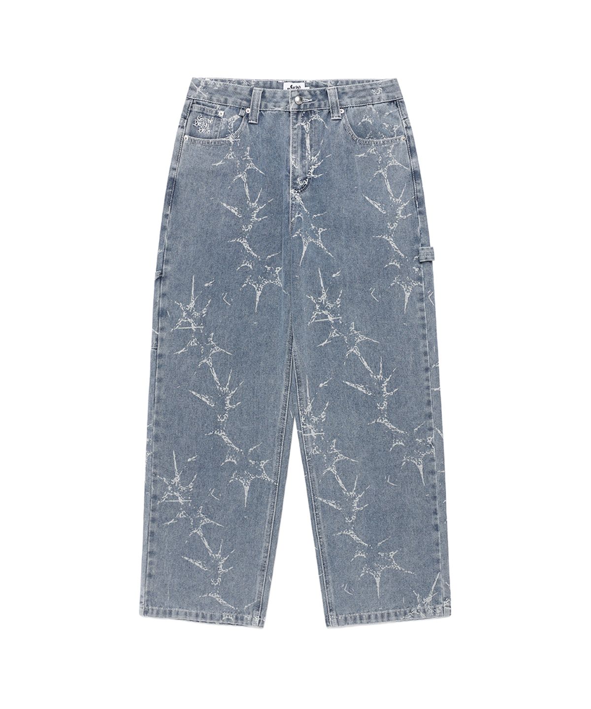 카비시(CAVISH) PRINTED CARPENTER DENIM PANTS BLUE(CV2FSUD110A)