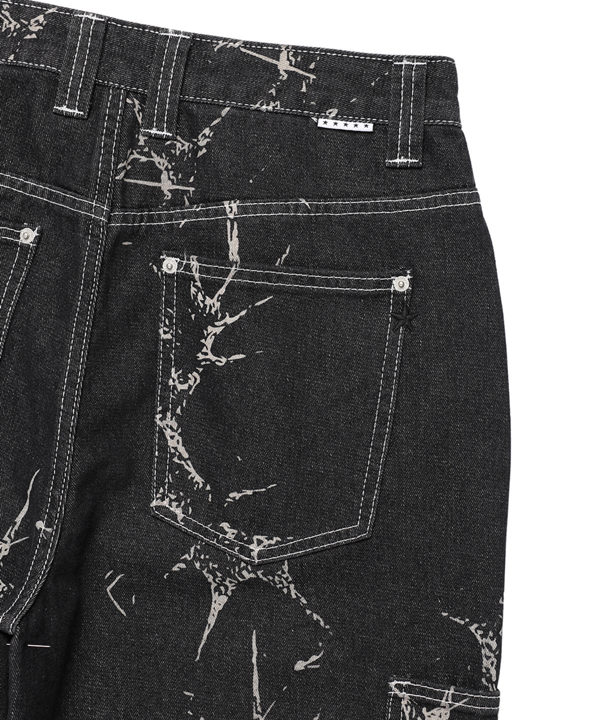 카비시(CAVISH) PRINTED CARPENTER DENIM PANTS BLACK(CV2FSUD110A)