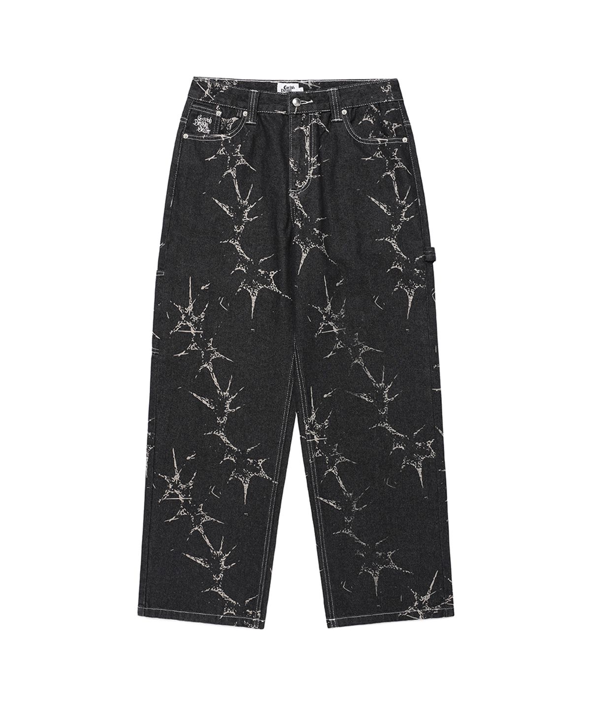 카비시(CAVISH) PRINTED CARPENTER DENIM PANTS BLACK(CV2FSUD110A)