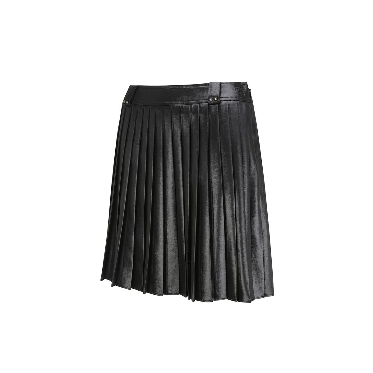 어뉴골프(ANEW GOLF) WOMEN SP LEATHER LIKE PLEATED SKIRT_BK