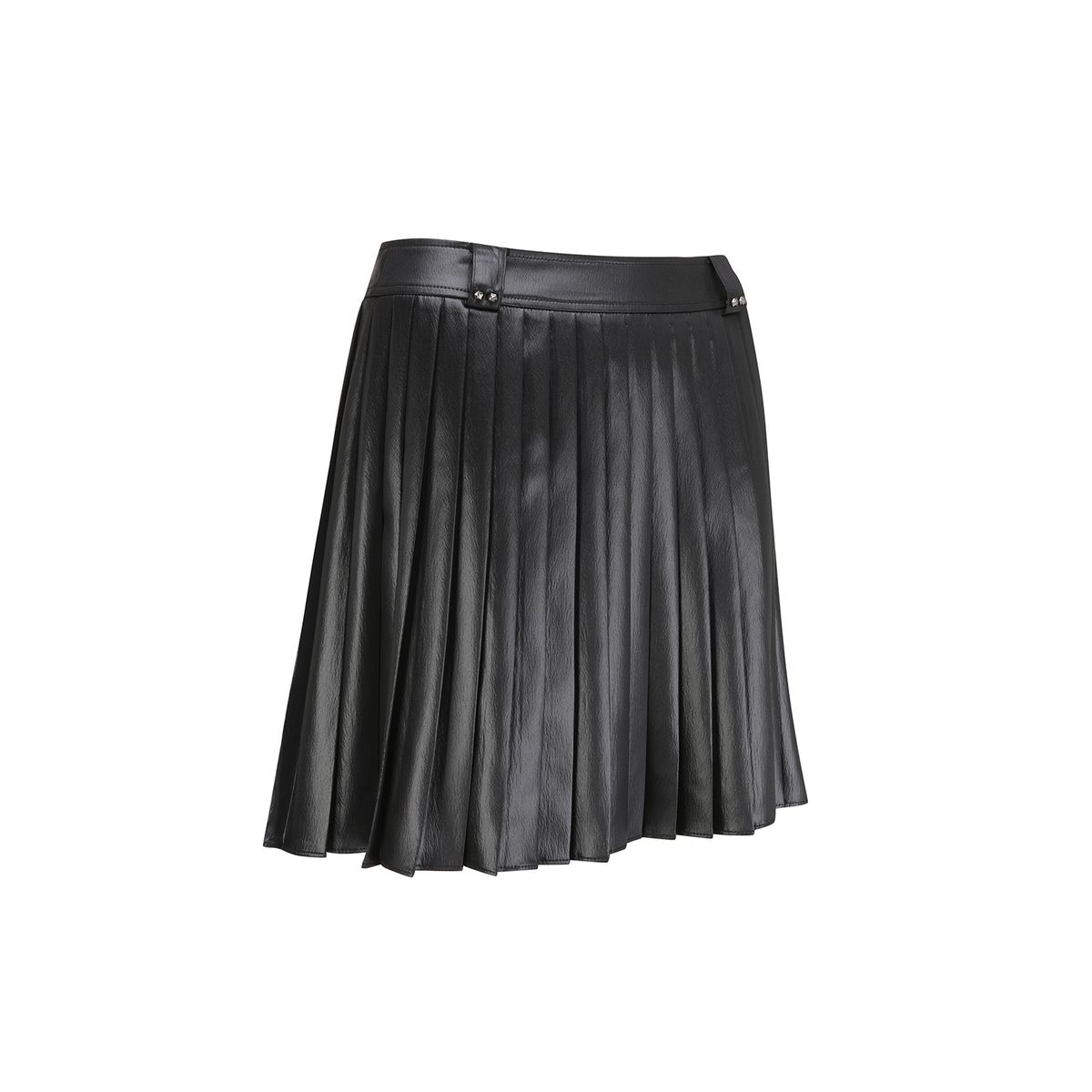 어뉴골프(ANEW GOLF) WOMEN SP LEATHER LIKE PLEATED SKIRT_BK