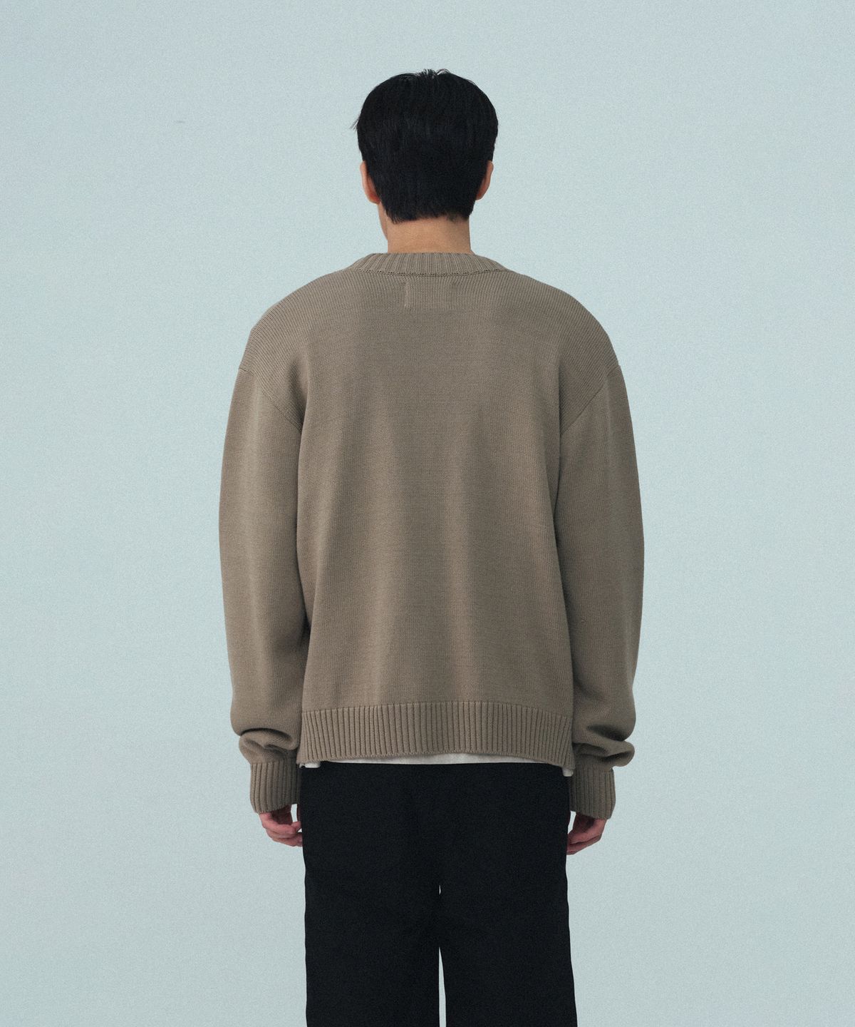레스트앤레크레이션(REST&RECREATION) V-NECK KNIT CARDIGAN - KHAKI BROWN