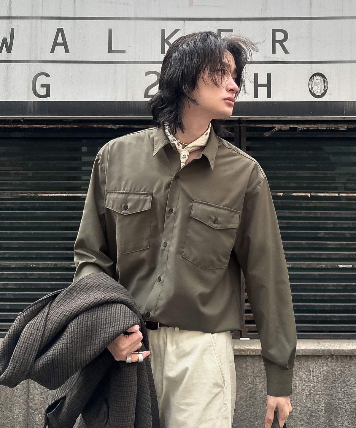 드로우핏(DRAW FIT) 루크 투 포켓 셔츠 [DUSTY BEIGE]