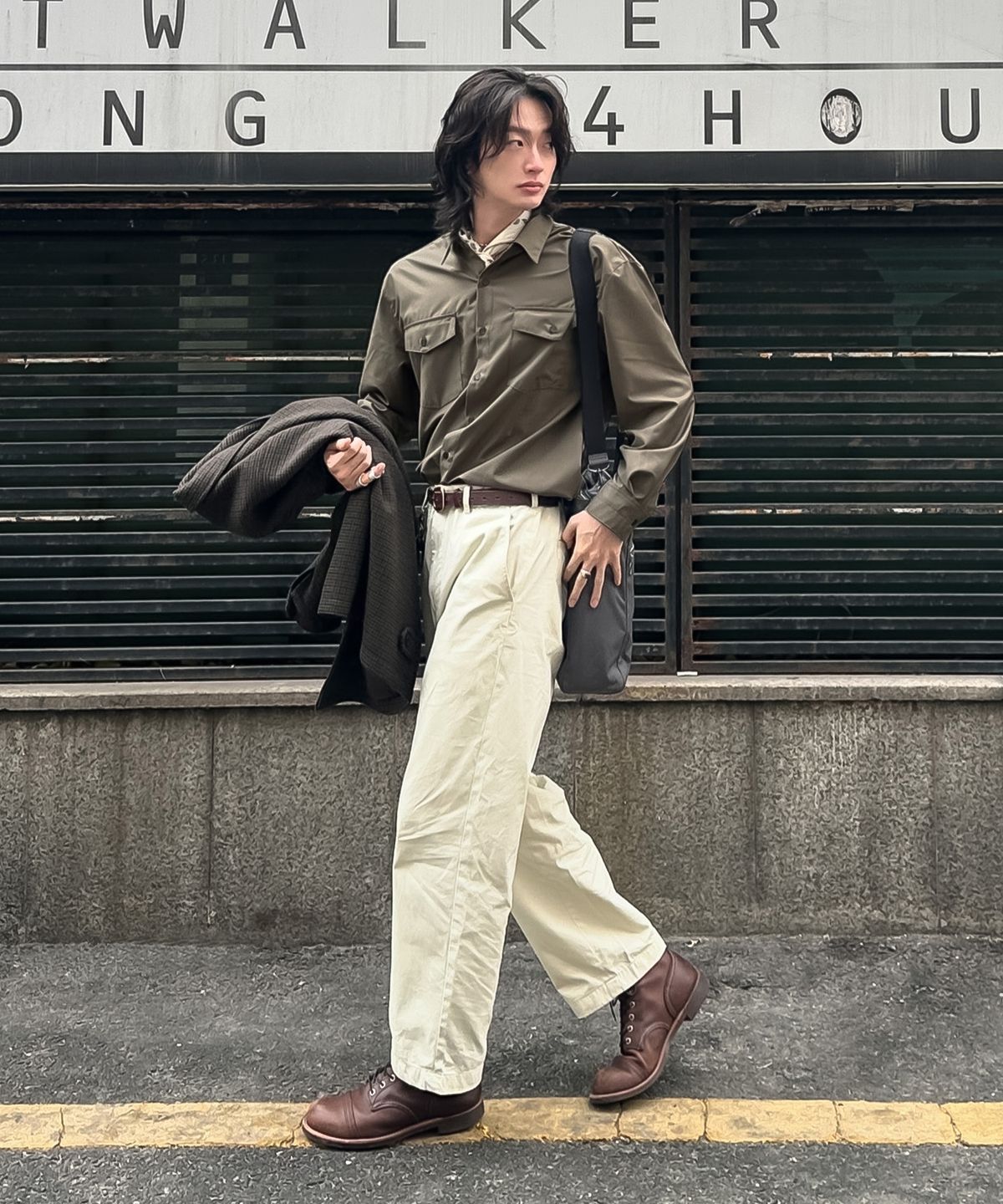 드로우핏(DRAW FIT) 루크 투 포켓 셔츠 [DUSTY BEIGE]