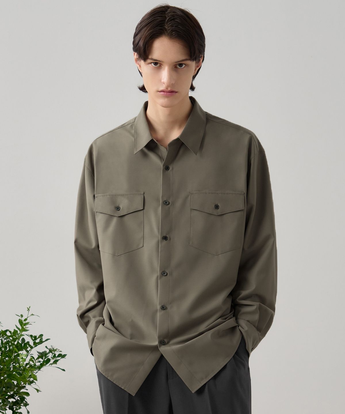 드로우핏(DRAW FIT) 루크 투 포켓 셔츠 [DUSTY BEIGE]