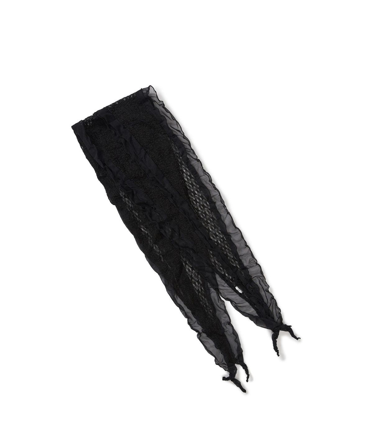 일리고(ILLIGO) 레이어드 스커트 머플러 블랙