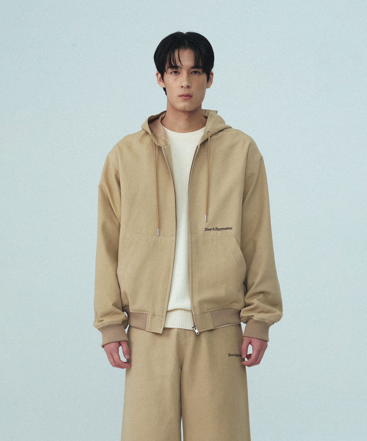 레스트앤레크레이션(REST&RECREATION) COTTON HOOD JACKET - BEIGE