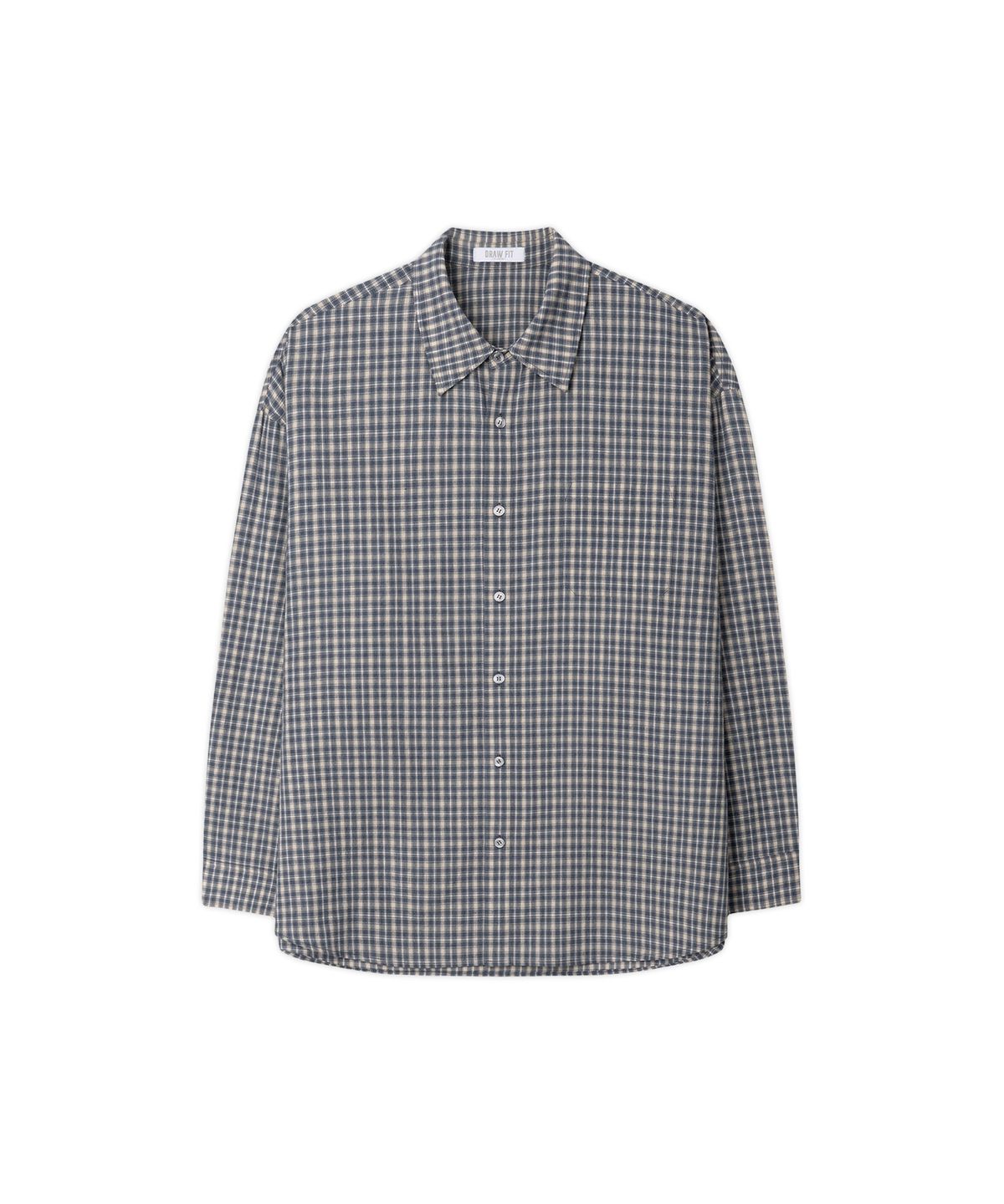 드로우핏(DRAW FIT) 해밀턴 미니멀 체크 셔츠 [BLUE]