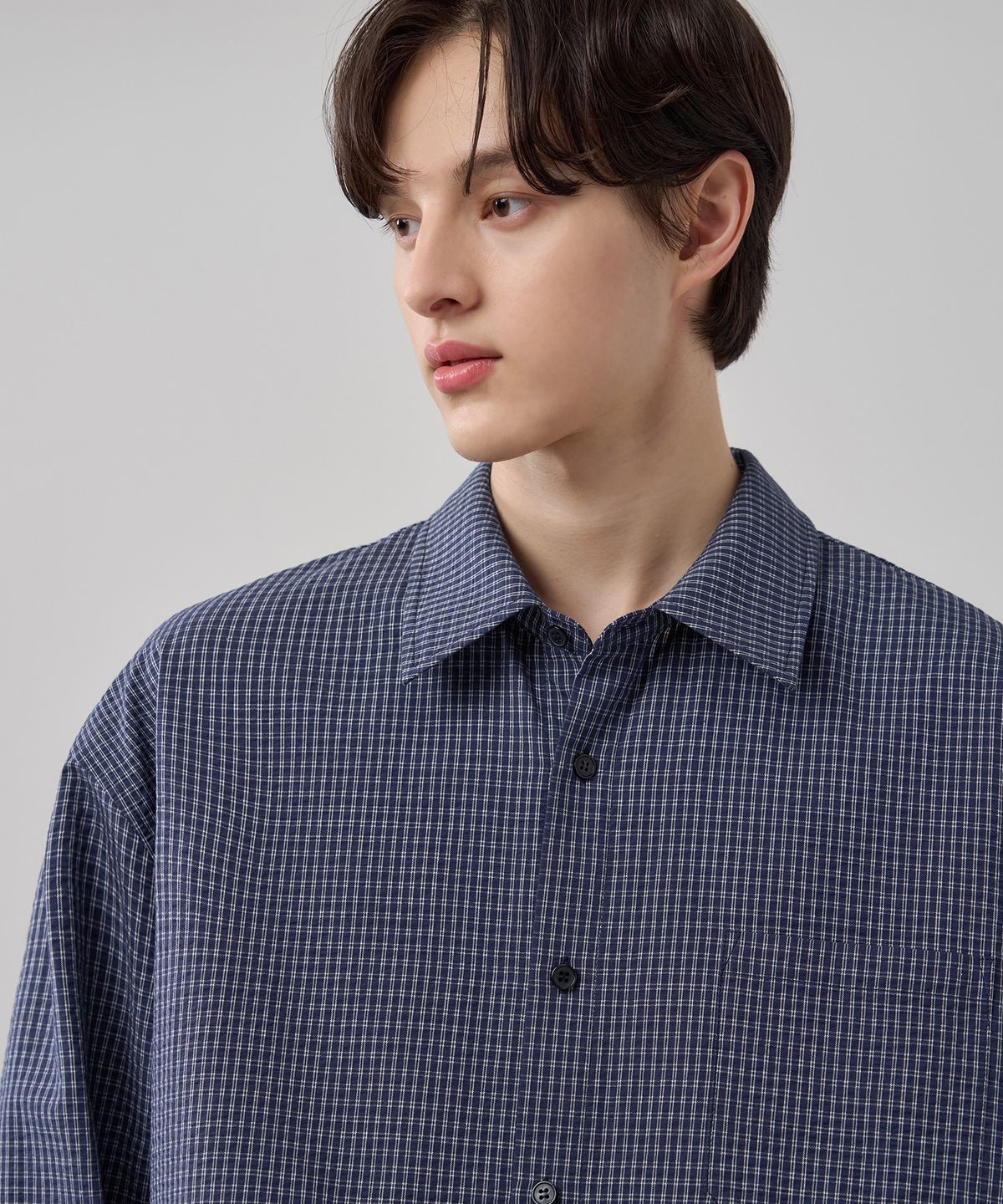 드로우핏(DRAW FIT) 카일로 체크 셔츠 [NAVY]
