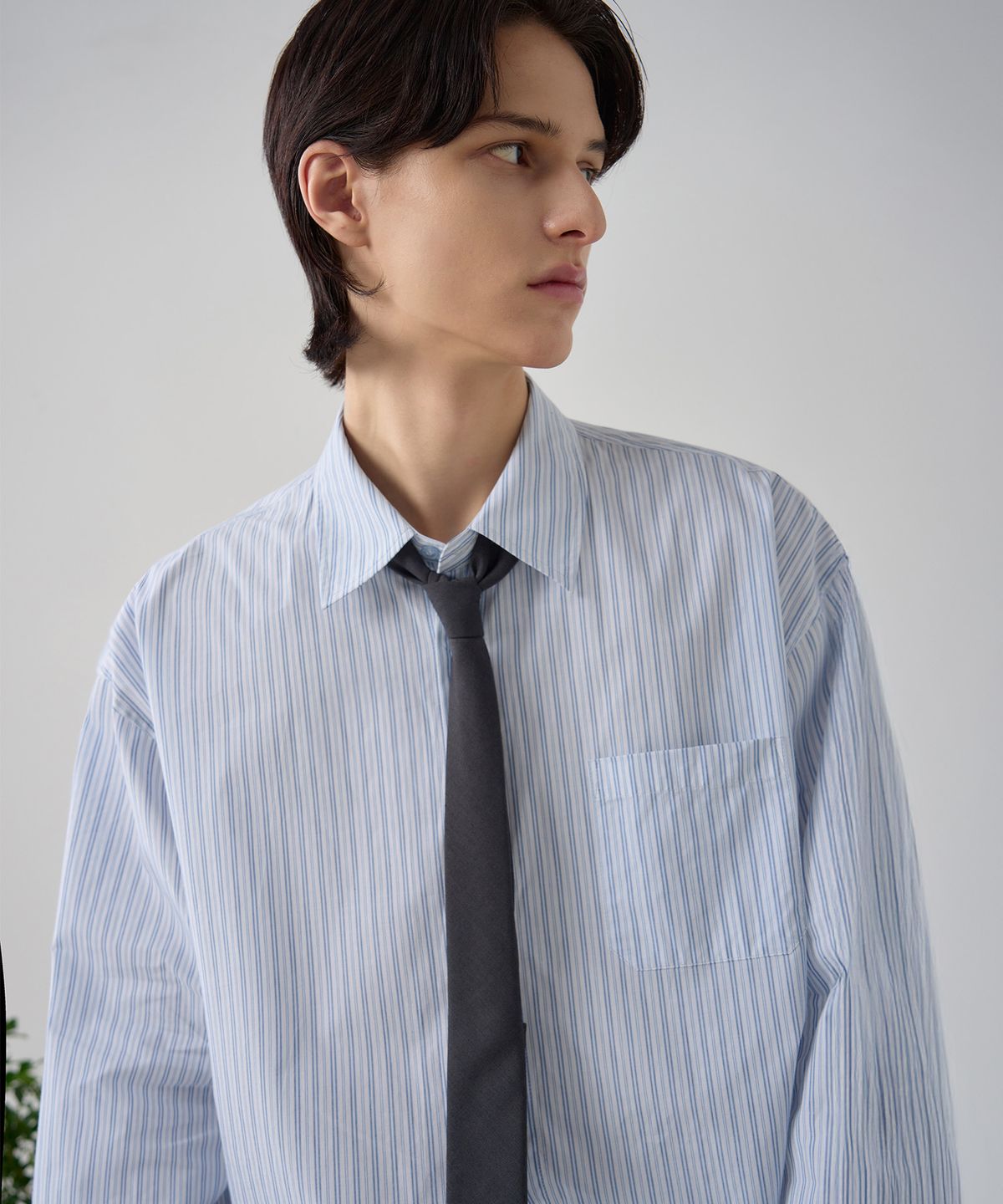 드로우핏(DRAW FIT) 라피드 스트라이프 셔츠 [SKY BLUE]