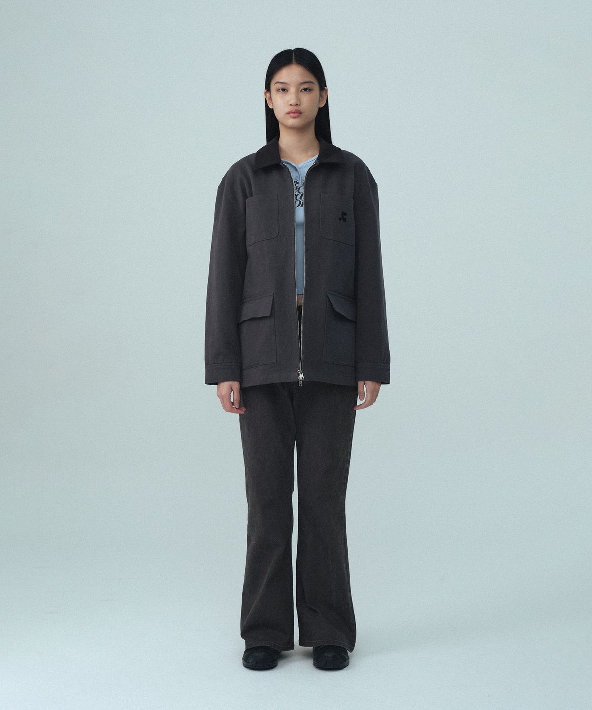 레스트앤레크레이션(REST&RECREATION) COTTON WORK JACKET - CHARCOAL