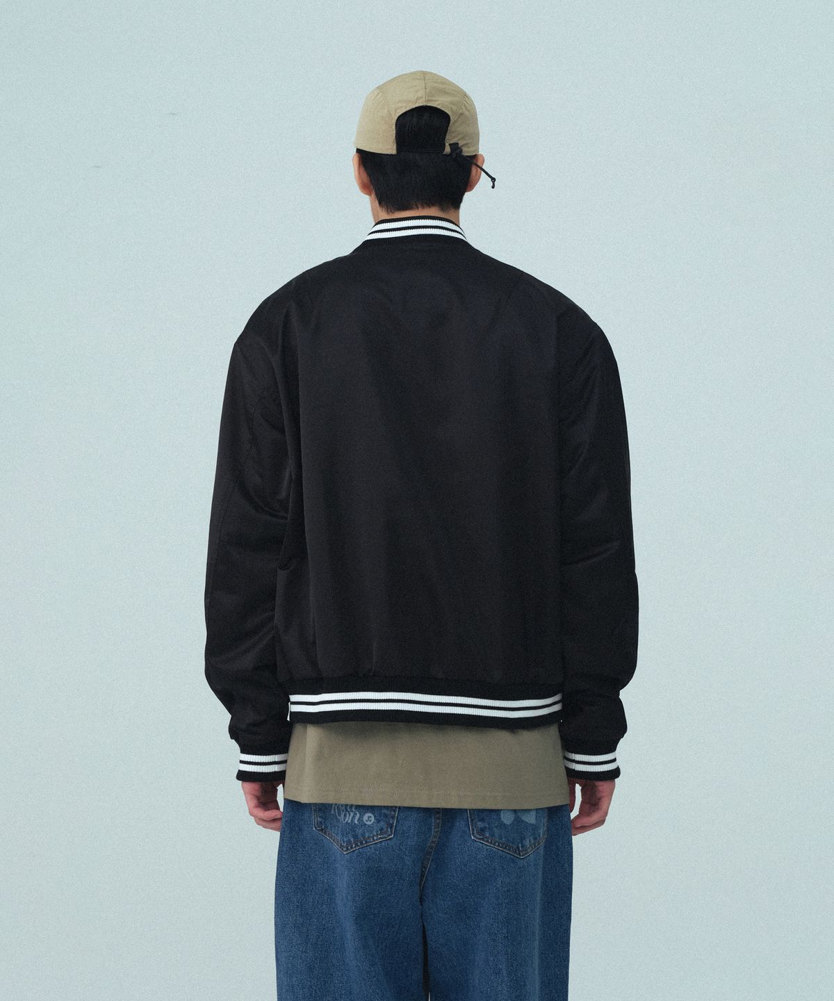 레스트앤레크레이션(REST&RECREATION) RS NYLON BOMBER JACKET - BLACK